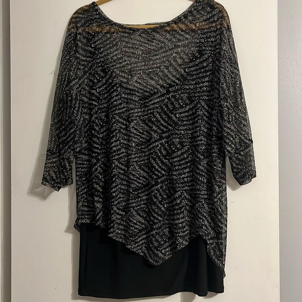 Alfani blouse Black tank top shell size L